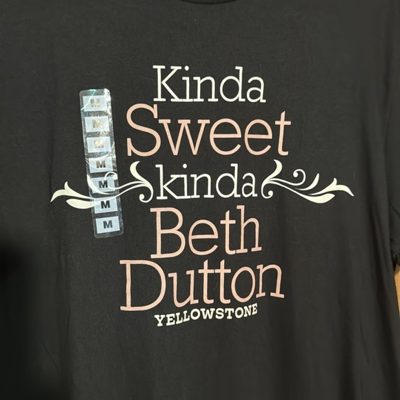 Yellowstone, Beth, Dutton Black Graphic T-Shirt new size medium - Picture 3 of 3